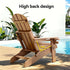 Gardeon Outdoor Table and Chairs HDPE Folding Adirondack Beach Chair Patio Furniture | Furniture > Outdoor > Outdoor Chairs