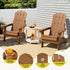 Gardeon Outdoor Table and Chairs HDPE Folding Adirondack Beach Chair Patio Furniture | Furniture > Outdoor > Outdoor Chairs