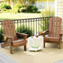 Gardeon Outdoor Table and Chairs HDPE Folding Adirondack Beach Chair Patio Furniture | Furniture > Outdoor > Outdoor Chairs
