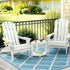 Gardeon Outdoor Table and Chairs HDPE Folding Adirondack Beach Chair Patio Furniture White | Furniture > Outdoor > Outdoor Chairs