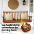 Gardeon Porch Outdoor Swing Chair Patio Furniture Wooden Bench 2 Seat Cup Holder | Furniture > Outdoor > Outdoor Chairs