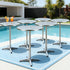 Gardeon Set of 6 Outdoor Bar Table Aluminium Round 70/110CM | Outdoorium