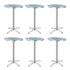 Gardeon Set of 6 Outdoor Bar Table Aluminium Round 70/110CM | Outdoorium