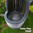 Gardeon Solar Fountain Water Feature Bird Bath Outdoor Garden Cascade 48CM Grey - Outdoorium