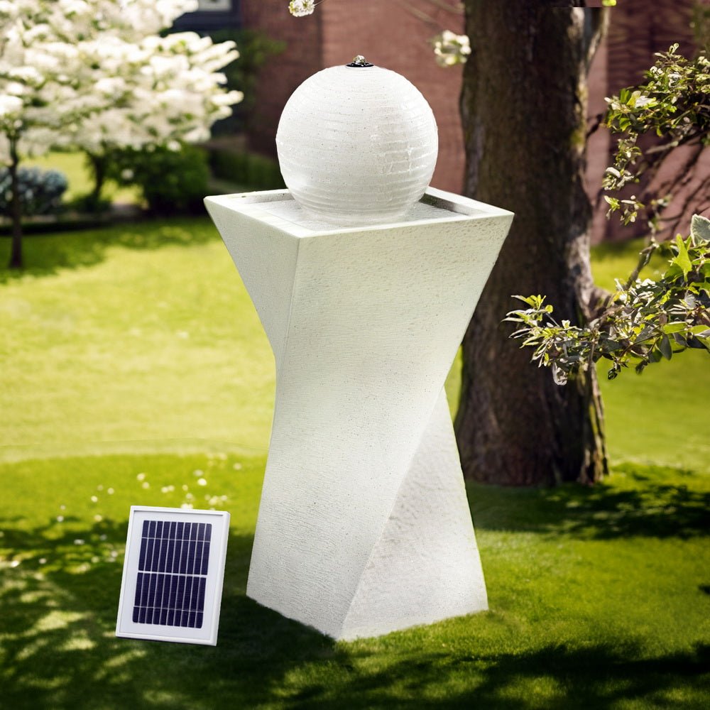 Gardeon Solar Fountain Water Feature Bird Bath Outdoor Garden LED Lights Ball 85CM - Outdoorium