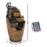 Gardeon Solar Fountain Water Feature Outdoor Cascading Hand Pump Design 80CM | Outdoorium