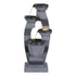 Gardeon Solar Fountain Water Feature Outdoor Fountain Indoor 3 - Tier Bowl Cascading Grey - Outdoorium