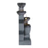 Gardeon Solar Fountain Water Feature Outdoor Fountain Indoor 3 - Tier Bowl Cascading Grey - Outdoorium