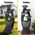 Gardeon Solar Fountain Water Feature Outdoor Fountain Indoor 5 - Tier Bowl Cascading Grey | Home & Garden > Fountains > Fountains & Ponds