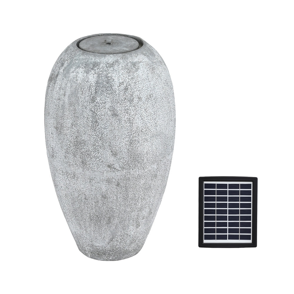 Gardeon Solar Fountain Water Feature Outdoor Fountain LED Lights Beige | Outdoorium