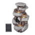 Gardeon Solar Fountain Water Feature Outdoor Indoor 4 - Tier Brown | Home & Garden > Fountains > Fountains & Ponds