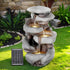 Gardeon Solar Fountain Water Feature Outdoor Indoor 4 - Tier Brown | Home & Garden > Fountains > Fountains & Ponds