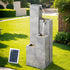 Gardeon Solar Fountain Water Feature Outdoor Indoor 4 - Tier Square Cascading Beige | Outdoorium