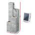 Gardeon Solar Fountain Water Feature Outdoor Indoor 4 - Tier Square Cascading Beige | Outdoorium