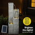 Gardeon Solar Fountain Water Feature Outdoor Indoor 4 - Tier Square Cascading Beige | Outdoorium