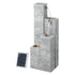 Gardeon Solar Fountain Water Feature Outdoor Indoor 4 - Tier Square Cascading Beige | Outdoorium