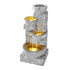 Gardeon Solar Fountain Water Feature Outdoor LED Lights Gray | Outdoorium
