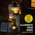 Gardeon Solar Fountain Water Feature Pot Outdoor Indoor 4 - Tier Cascading Brown | Outdoorium