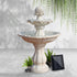 Gardeon Solar Water Feature 3 - Tier Fountain with Pump Kit Bird Bath 93CM Ivory - Outdoorium