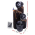 3-Tier Gardeon Solar Water Feature Cascading Fountain Bucket LED light Bird 76CM - Outdoorium