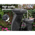 Gardeon Solar Water Feature Cascading Fountain 3 - Tier Mushroom LED Light 70CM - Outdoorium