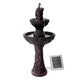 Gardeon Solar Fountain Water Feature with Pump Kit Bird Bath 106CM Peacock | Outdoorium