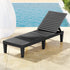 Gardeon Sun Lounge Adjustable Recliner Patio Outdoor Furniture Lightweight Black | Outdoorium