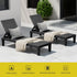 Gardeon Sun Lounge Adjustable Recliner Patio Outdoor Furniture Lightweight Black | Outdoorium