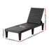 Gardeon Sun Lounge Adjustable Recliner Patio Outdoor Furniture Lightweight Black | Outdoorium