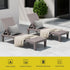 Gardeon Sun Lounge Adjustable Recliner Patio Outdoor Furniture Lightweight Grey - Outdoorium