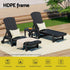 Gardeon Sun Lounge Beach Chair HDPE Adirondack Lounger Patio Outdoor Furniture with Wheels Black | Outdoorium