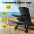 Gardeon Sun Lounge Beach Chair HDPE Adirondack Lounger Patio Outdoor Furniture with Wheels Black | Furniture > Outdoor > Outdoor Tables