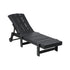 Gardeon Sun Lounge Beach Chair HDPE Adirondack Lounger Patio Outdoor Furniture with Wheels Black | Outdoorium