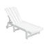 Gardeon Sun Lounge Beach Chair HDPE Adirondack Lounger Patio Outdoor Furniture with Wheels White | Outdoorium