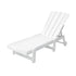 Gardeon Sun Lounge Beach Chair HDPE Adirondack Lounger Patio Outdoor Furniture with Wheels White | Outdoorium