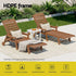 Gardeon Sun Lounge Lounger Beach Chair HDPE Patio Outdoor Furniture with Wheels Brown | Furniture > Outdoor > Outdoor Chairs