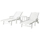 Gardeon Sun Lounge Lounger Beach Chair HDPE Patio Outdoor Furniture with Wheels White | Outdoorium