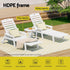 Gardeon Sun Lounge Lounger Beach Chair HDPE Patio Outdoor Furniture with Wheels White | Outdoorium