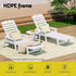 Gardeon Sun Lounge Lounger Beach Chair HDPE Patio Outdoor Furniture with Wheels White | Furniture > Outdoor > Outdoor Chairs