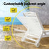 Gardeon Sun Lounge Lounger Beach Chair HDPE Patio Outdoor Furniture with Wheels White | Furniture > Outdoor > Outdoor Chairs