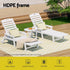 Gardeon Sun Lounge Lounger Beach Chair HDPE Patio Outdoor Furniture with Wheels White | Outdoorium