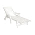 Gardeon Sun Lounge Lounger Beach Chair HDPE Patio Outdoor Furniture with Wheels White | Outdoorium