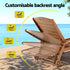 Gardeon Sun Lounge Lounger Table and Chairs Beach Chair HDPE Patio Outdoor Furniture Wheels Brown | Furniture > Outdoor > Outdoor Chairs