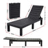 Gardeon Sun Lounge Outdoor Folding Recliner Patio Pool Beach Chair Slatted Black | Home & Garden > Bedding > Bed Sheets