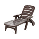 Gardeon Sun Lounger Folding Lounge Chair Wheels Patio Outdoor Furniture Brown | Furniture > Outdoor