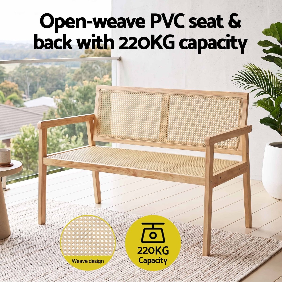 Gardeon Wooden Outdoor Garden Bench 107cm