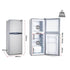 GECKO 125L Portable Fridge Freezer Camping Motorhome Caravan Upright Fridges 12V/24V/240V, Silver - Outdoorium