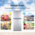 GECKO 125L Portable Fridge Freezer Camping Motorhome Caravan Upright Fridges 12V/24V/240V, Silver - Outdoorium