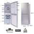 GECKO 160L Upright Portable Fridge / Freezer, 12V/24V for Motorhome and Caravan, Silver | Outdoorium