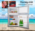 GECKO 95L Portable Upright Fridge, 12V/24V for Motorhome, Caravan, Silver | Outdoorium